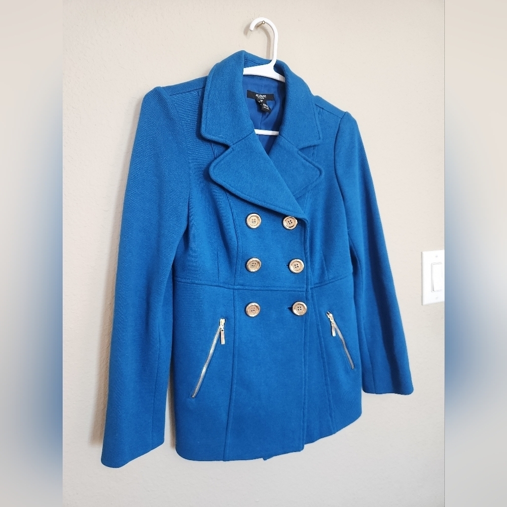 Alfani Blue Jacket Coat Size 2 Petite